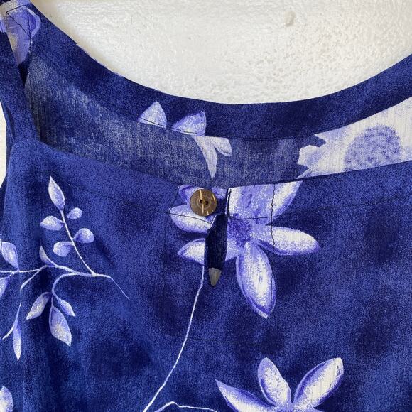 Islandx Hawaii Mini Floral Summer Dress Spaghetti Strap Blue Beach - Picture 5 of 6